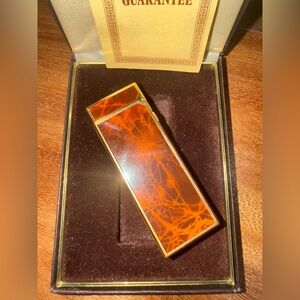 DUNHILL ROLLAGAS GOLD & ENAMEL LIGHTER 100% AUTHENTIC ICONIC 🔥WORKING🔥 MINT EUC